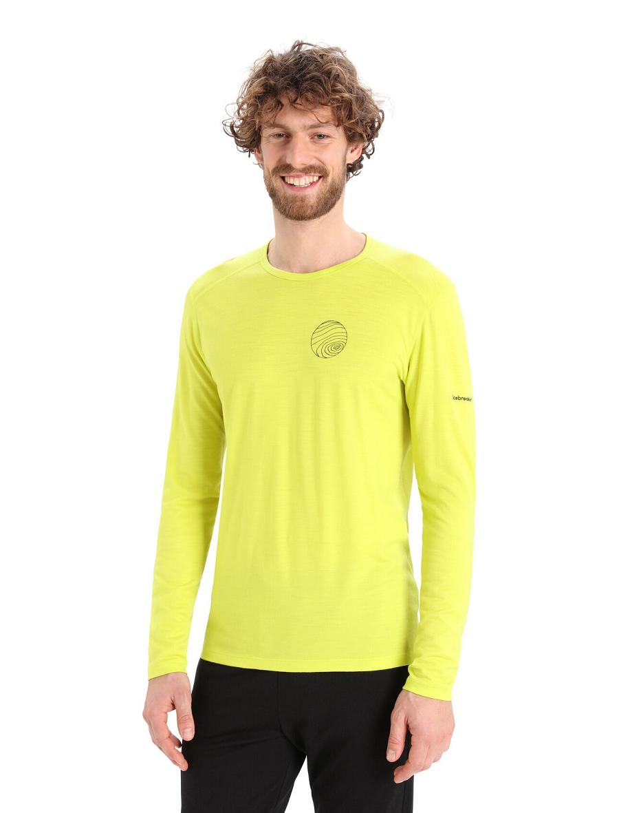 Shine Icebreaker Merino 200 Oasis Long Sleeve Crewe Alps 3D Men's Base Layers | AU 1350KORI